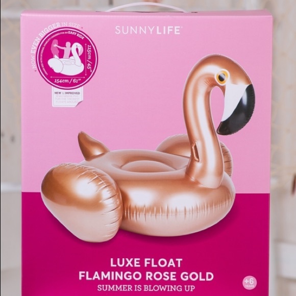 sunnylife rose gold flamingo